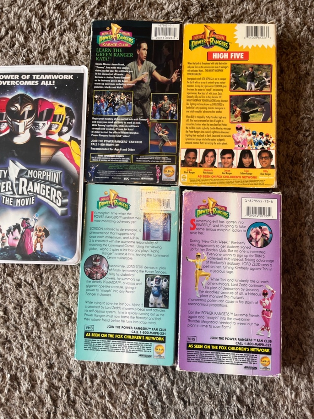Power rangers  Retro VHS Box Set -5 tapes - Picture 2 of 2